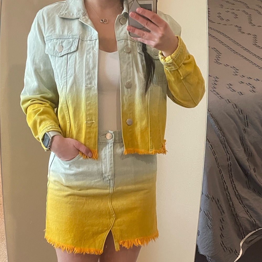 Glamorous Denim Matching Ombré Set